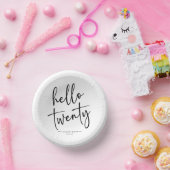 Hallo Twintig minimalistische 20e verjaardagsfeest Papieren Kommen (Feest)