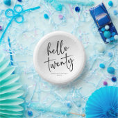 Hallo Twintig minimalistische 20e verjaardagsfeest Papieren Kommen (Feest)