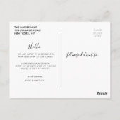 hallo typografie geboorteaankondiging briefkaart (Achterkant)