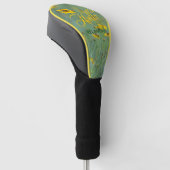 hallo Typografie Gele bloem Foto Golfheadcover (Schuin)