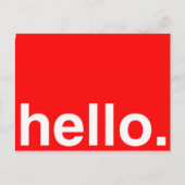 hallo Typografie Greeting Briefkaart (Voorkant)