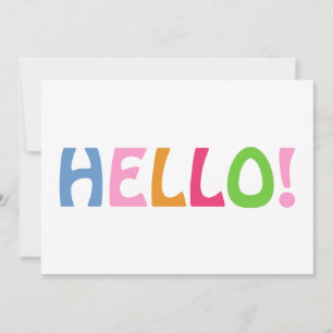 Hallo Typografie Modern Minimalistisch Kleurrijk W Bedankkaart