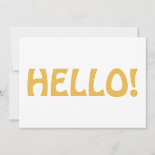 Hallo · Typografie Modern minimalistisch trendy ge Bedankkaart