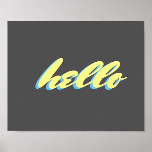 hallo typografie poster (Voorkant)