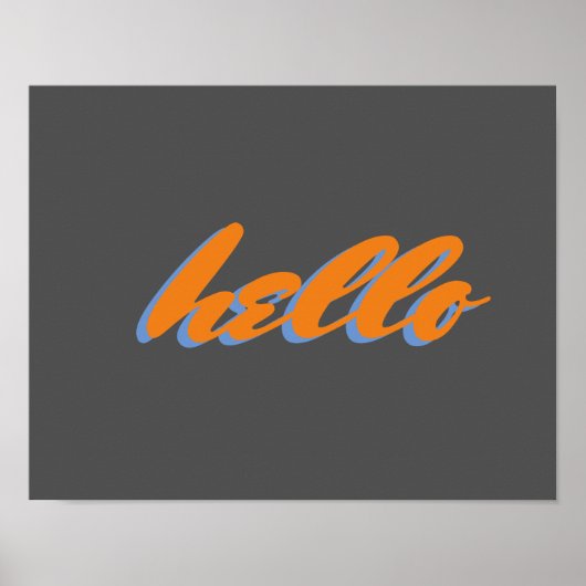 hallo typografie poster (Voorkant)