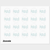 Hallo Typografie Ronde Sticker (Vel)