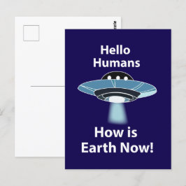 Hallo UFO Hoe is de aarde nu UFO? Briefkaart