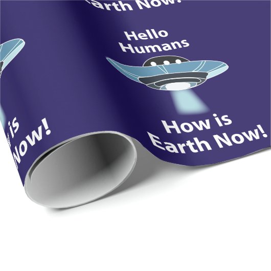 Hallo UFO Hoe is de aarde nu UFO? Cadeaupapier (Rol Hoek)