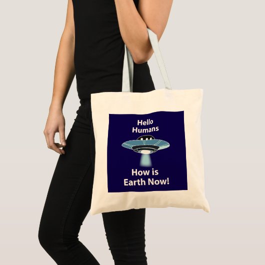 Hallo UFO Hoe is de aarde nu UFO? Tote Bag (Voorkant (product))