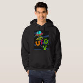 hallo ufo in de ruimte zeg hoodie (Voorkant volledig)