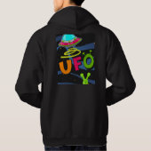hallo ufo in de ruimte zeg hoodie (Achterkant)