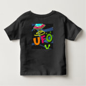 hallo ufo in de ruimte zeg kinder shirts (Achterkant)