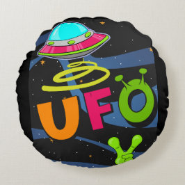 hallo ufo in de ruimte zeg rond kussen