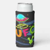 hallo ufo in de ruimte zeg seltzer blikjeskoeler (Seltzer Voorkant)