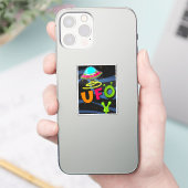 hallo ufo in de ruimte zeg sticker (Telefoon)
