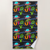 hallo ufo in de ruimte zeg strandlaken (Voorkant)