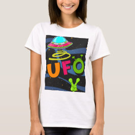 hallo ufo in de ruimte zeg t-shirt