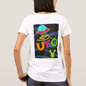 hallo ufo in de ruimte zeg t-shirt (Achterkant)