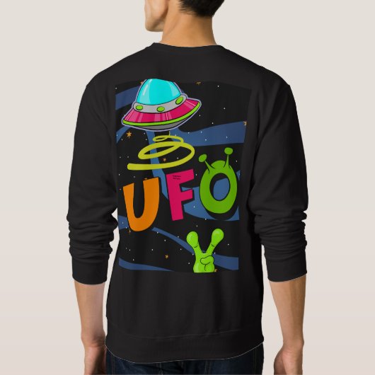 hallo ufo in de ruimte zeg trui (Achterkant)