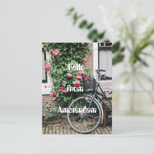 hallo uit Amsterdam Briefkaart (Staand voorkant)