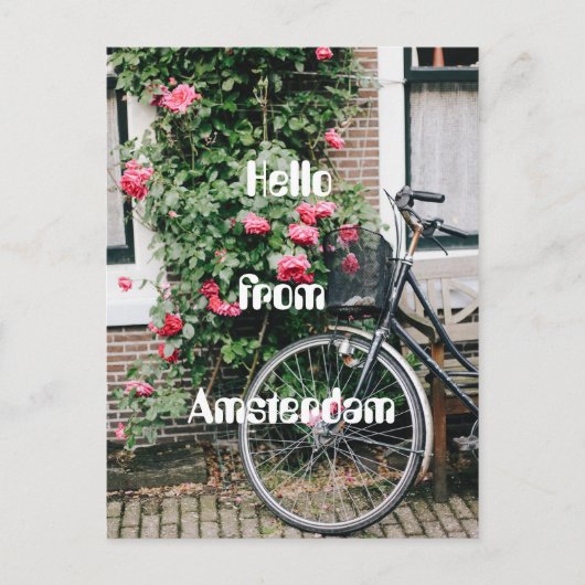 hallo uit Amsterdam Briefkaart (Voorkant)