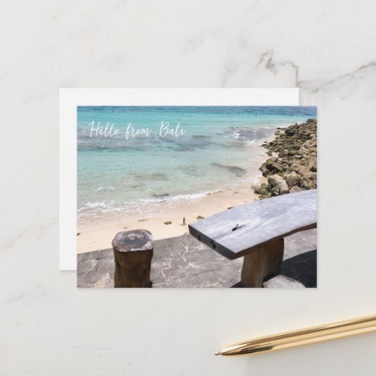 hallo uit bali feestdagenkaart (Voorkant / Achterkant in situ)
