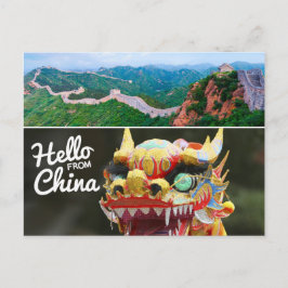 hallo uit China Briefkaart