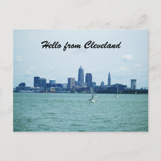 hallo uit CLEVELAND briefkaart (Voorkant)