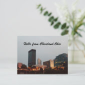 hallo, UIT CLEVELAND,OHIO briefkaart (Staand voorkant)