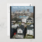 hallo uit Dayton, Briefkaart Ohio (Voorkant / Achterkant)