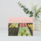 hallo uit de beroemde Franse Macroons van Parijs Briefkaart (Staand voorkant)