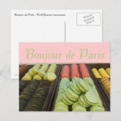 hallo uit de beroemde Franse Macroons van Parijs Briefkaart (Voorkant / Achterkant)