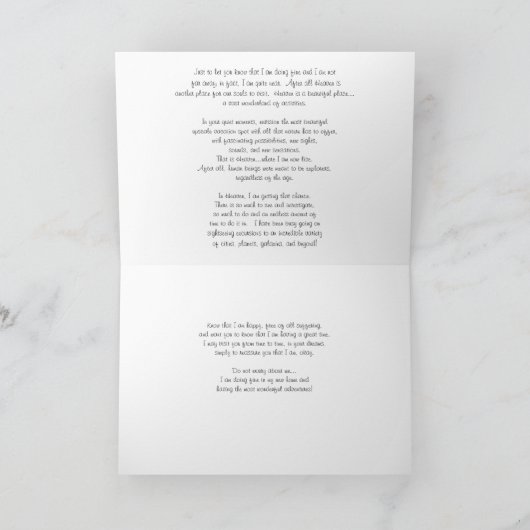 Hallo Uit de hemel... Kaart (Binnen)