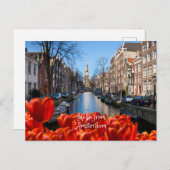 hallo uit de lente van Amsterdam Briefkaart (Voorkant / Achterkant)