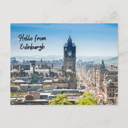 hallo uit Edinburgh, Schotland Briefkaart (Voorkant)