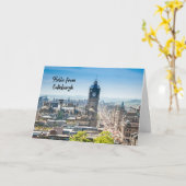 hallo uit Edinburgh, Schotland Kaart (Gele Bloem)