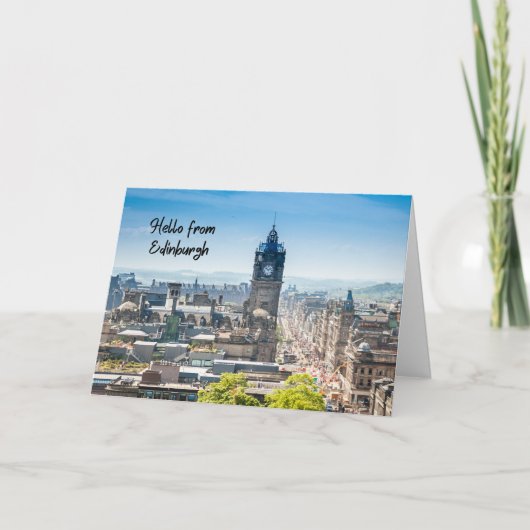 hallo uit Edinburgh, Schotland Kaart (Voorkant)