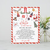 Hallo Uit Elf Aankomstbrief ben ik terug met kerst (Staand voorkant)