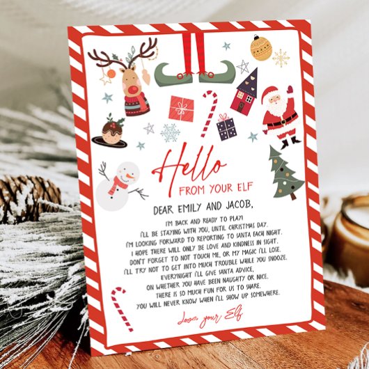 Hallo Uit Elf Aankomstbrief ben ik terug met kerst