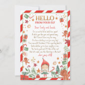 Hallo Uit Elf Aankomstbrief ben ik terug met kerst Kaart (Voorkant)