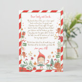 Hallo Uit Elf Aankomstbrief ben ik terug met kerst Kaart (Staand voorkant)