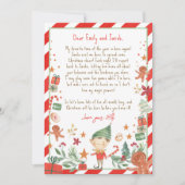 Hallo Uit Elf Aankomstbrief ben ik terug met kerst Kaart (Voorkant)