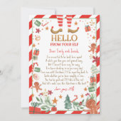 Hallo Uit Elf Aankomstbrief ben ik terug met kerst Kaart (Voorkant)