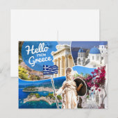 Hallo uit Griekenland Briefkaart (Voorkant / Achterkant)