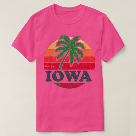 hallo uit Iowa T-shirt (Design voorkant)