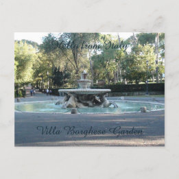 hallo uit Italië: Villa Borghese tuin Briefkaart