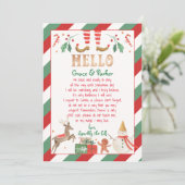 Hallo Uit je Elf Letter Welkom Brief Kaart (Staand voorkant)