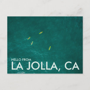 hallo uit La Jolla, San Diego Briefkaart