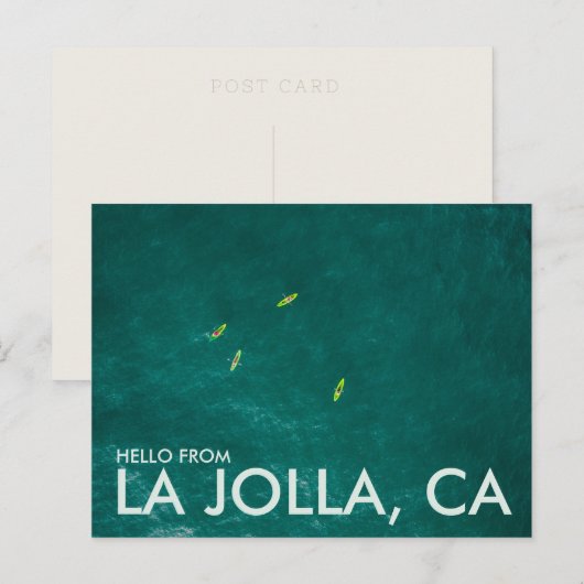 hallo uit La Jolla, San Diego Briefkaart (Voorkant / Achterkant)