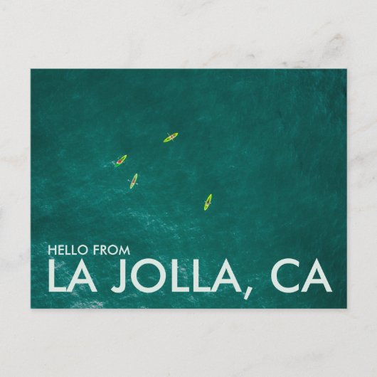 hallo uit La Jolla, San Diego Briefkaart (Voorkant)